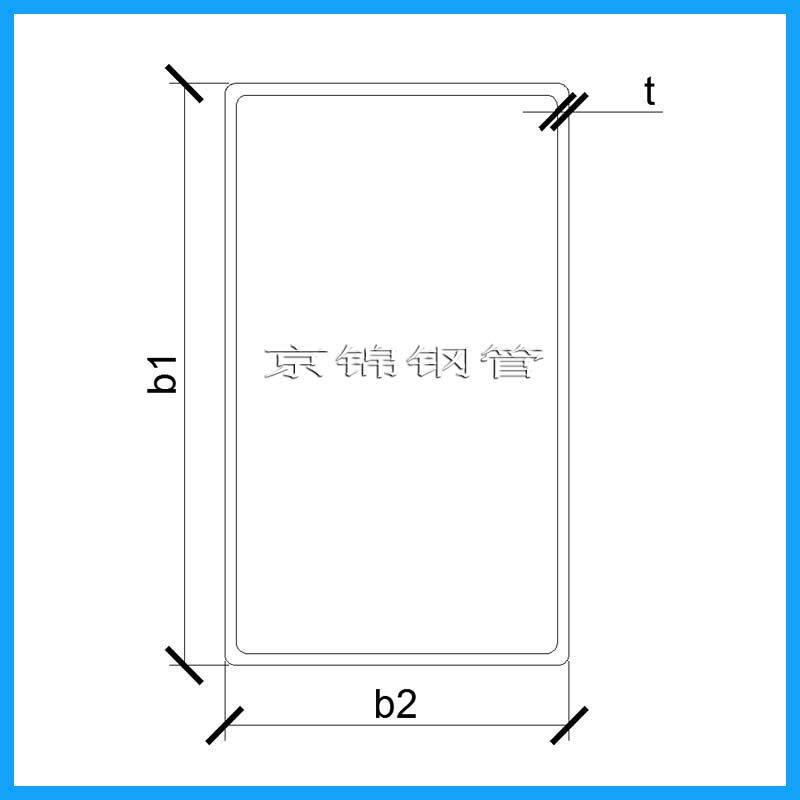 40*80鍍鋅方管規格示例圖